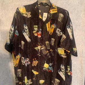 Vintage Ferugini Shirt Martini Atomic Mix Cocktail